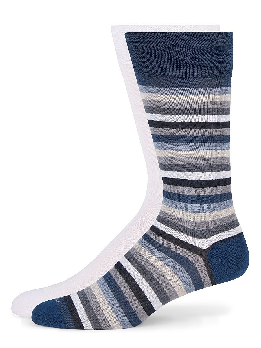 Men's Striped Socks Set, 2 Pack - Mix