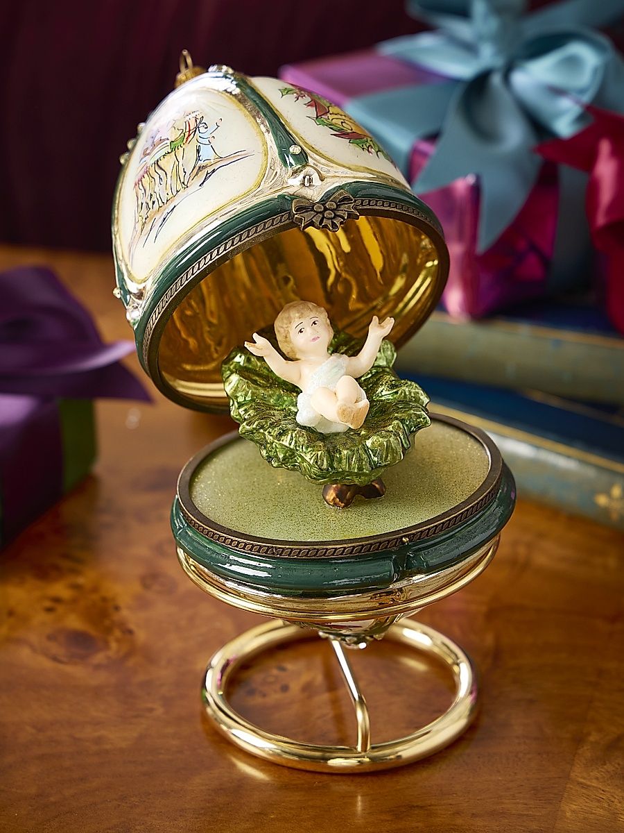 Baby Jesus Hinged Egg Ornament