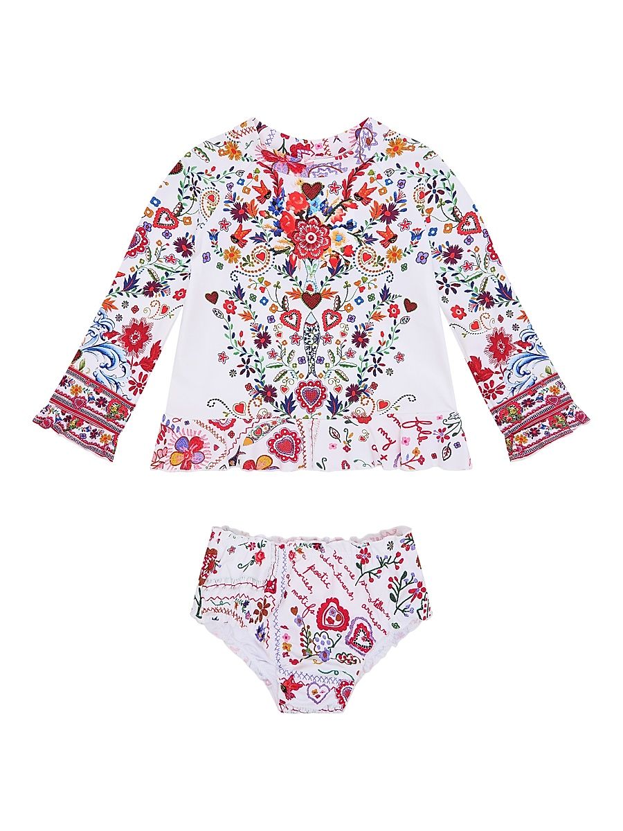 Baby Girl's Faith, Luck & Justice Rashie Set - Size 3 Months