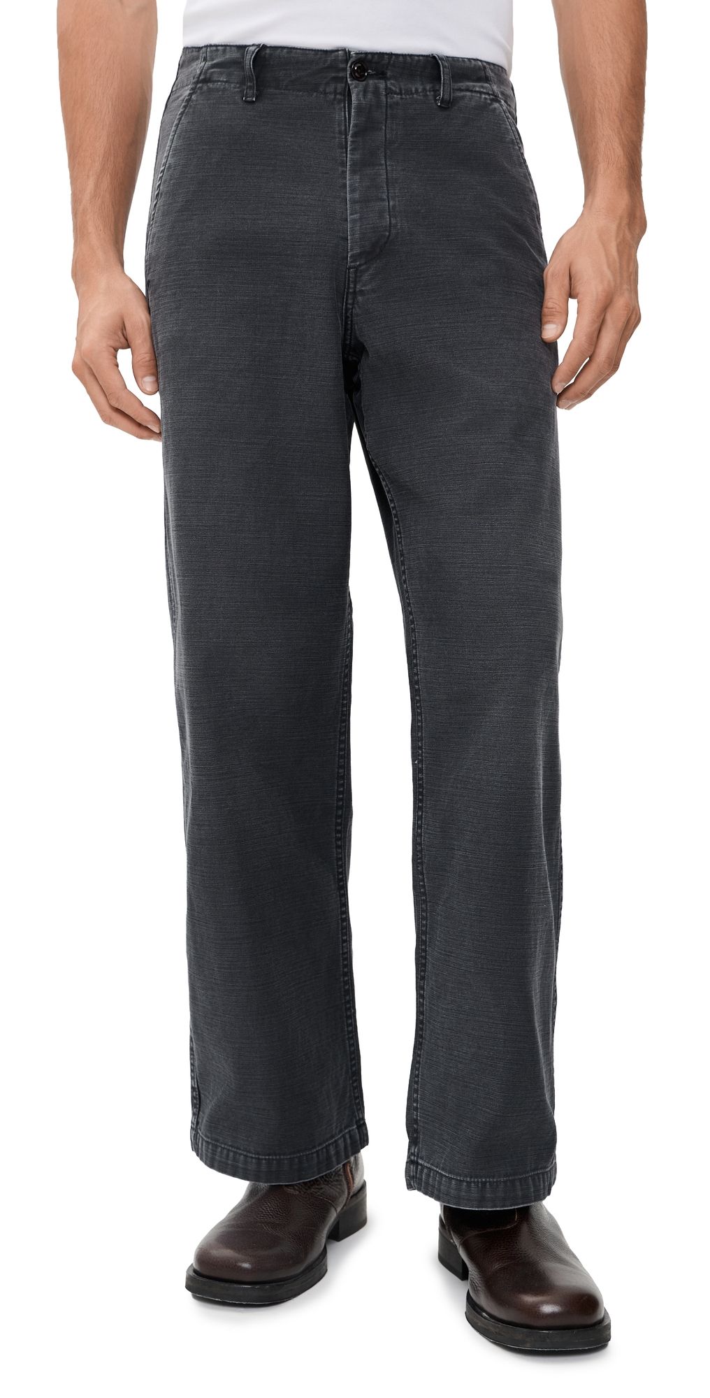 Our Legacy Rig Chino Pants Enzyme Obsidian Field Sateen 46