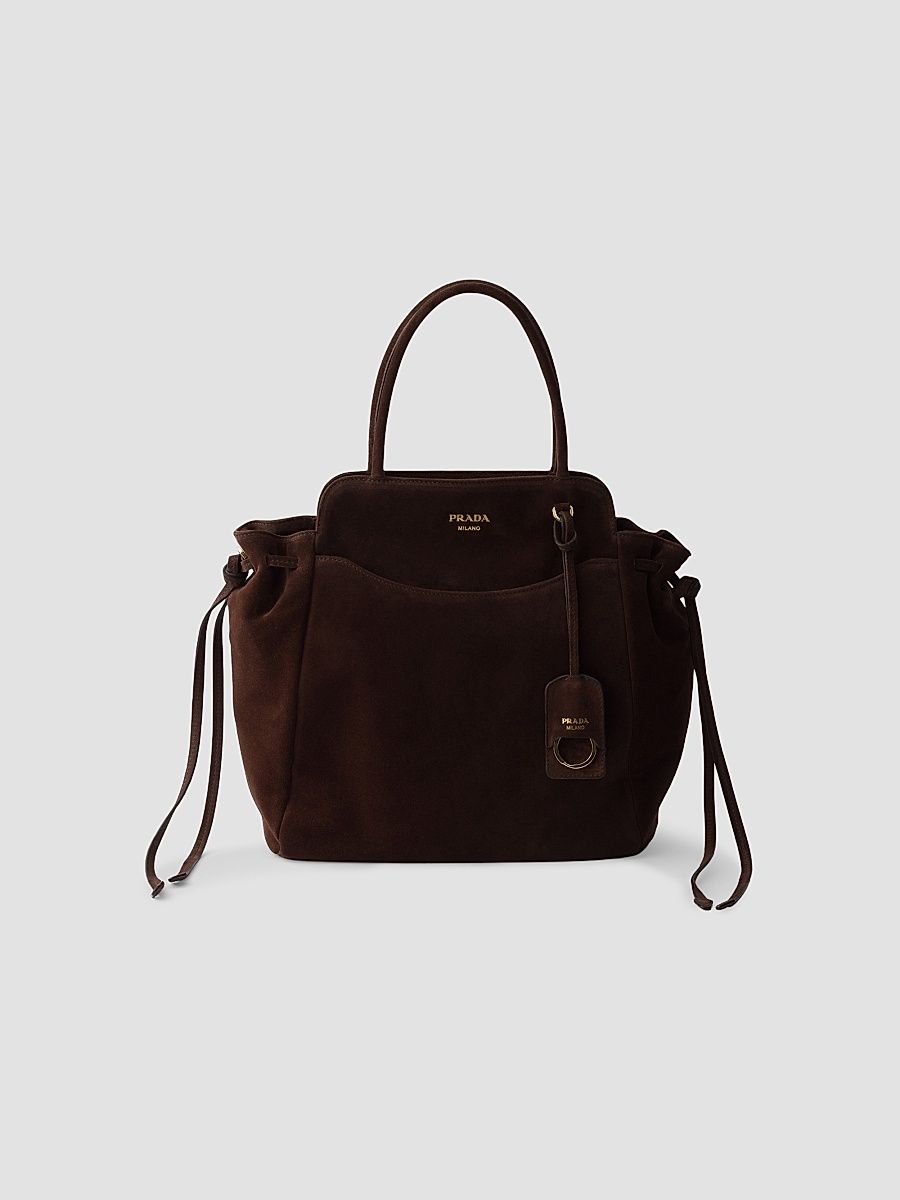 Women's Carry Medium Suede Tote Bag - Brown
