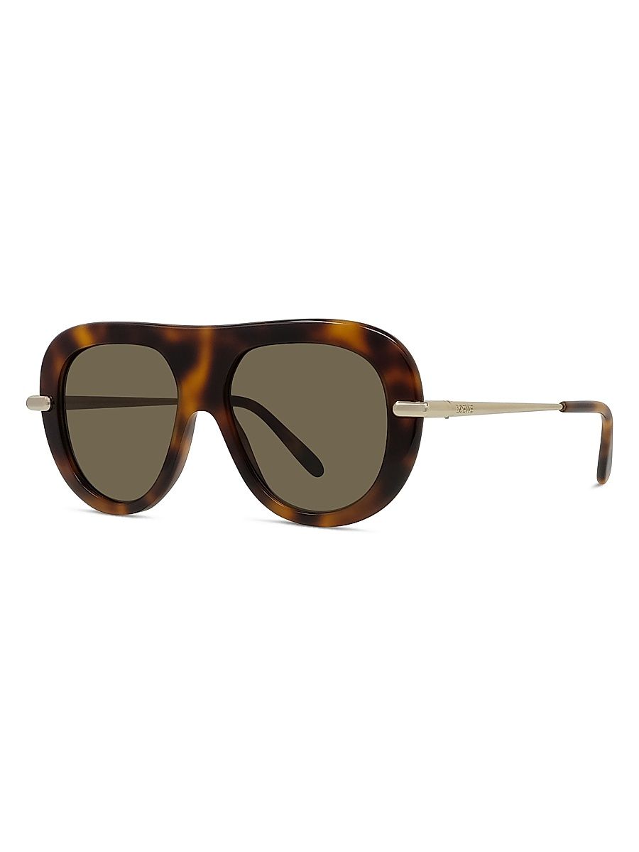 Women's Slim 52MM Pilot Sunglasses - Brown
