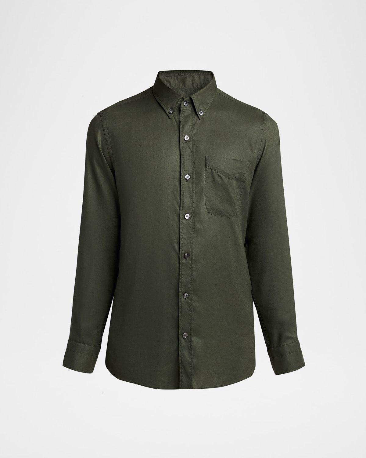 Men & apos;s Slim-Fit Gabardine Button-Down Shirt