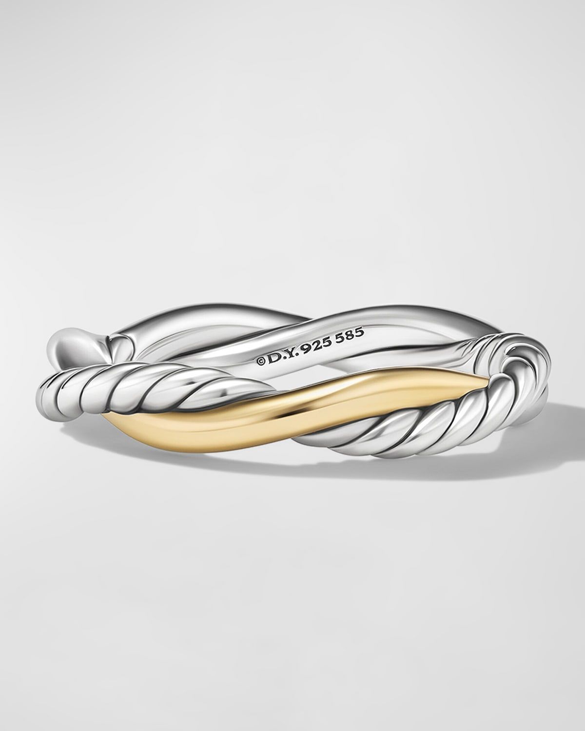 Petite Infinity Band Ring in Silver with 14K Gold, 4mm