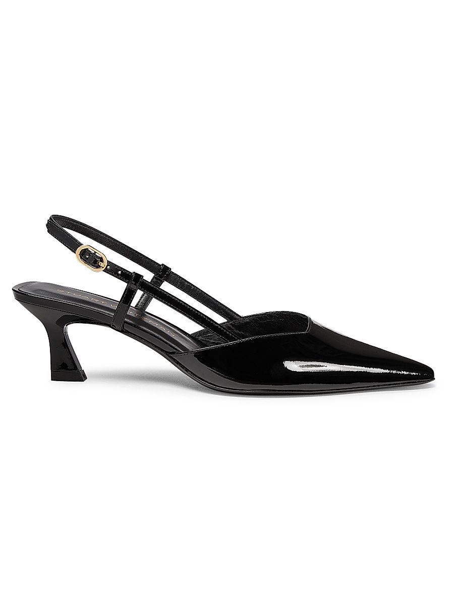 Women's Vinnie 50MM Patent Leather Pumps - Black - Size 9.5