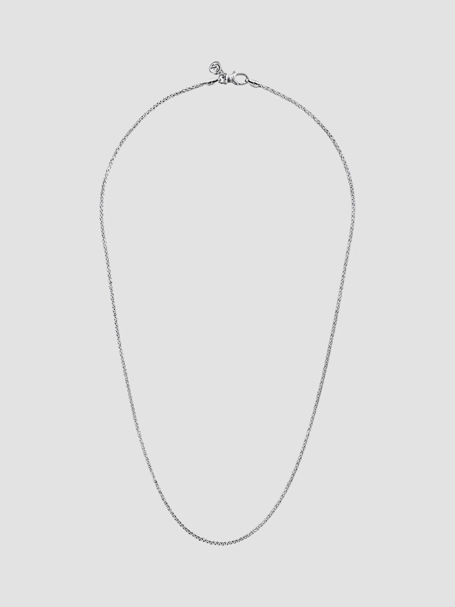 Gabriel & Co Men's Classic Sterling Silver Wheat Chain Necklace/1.9MM - Silver - Size 22