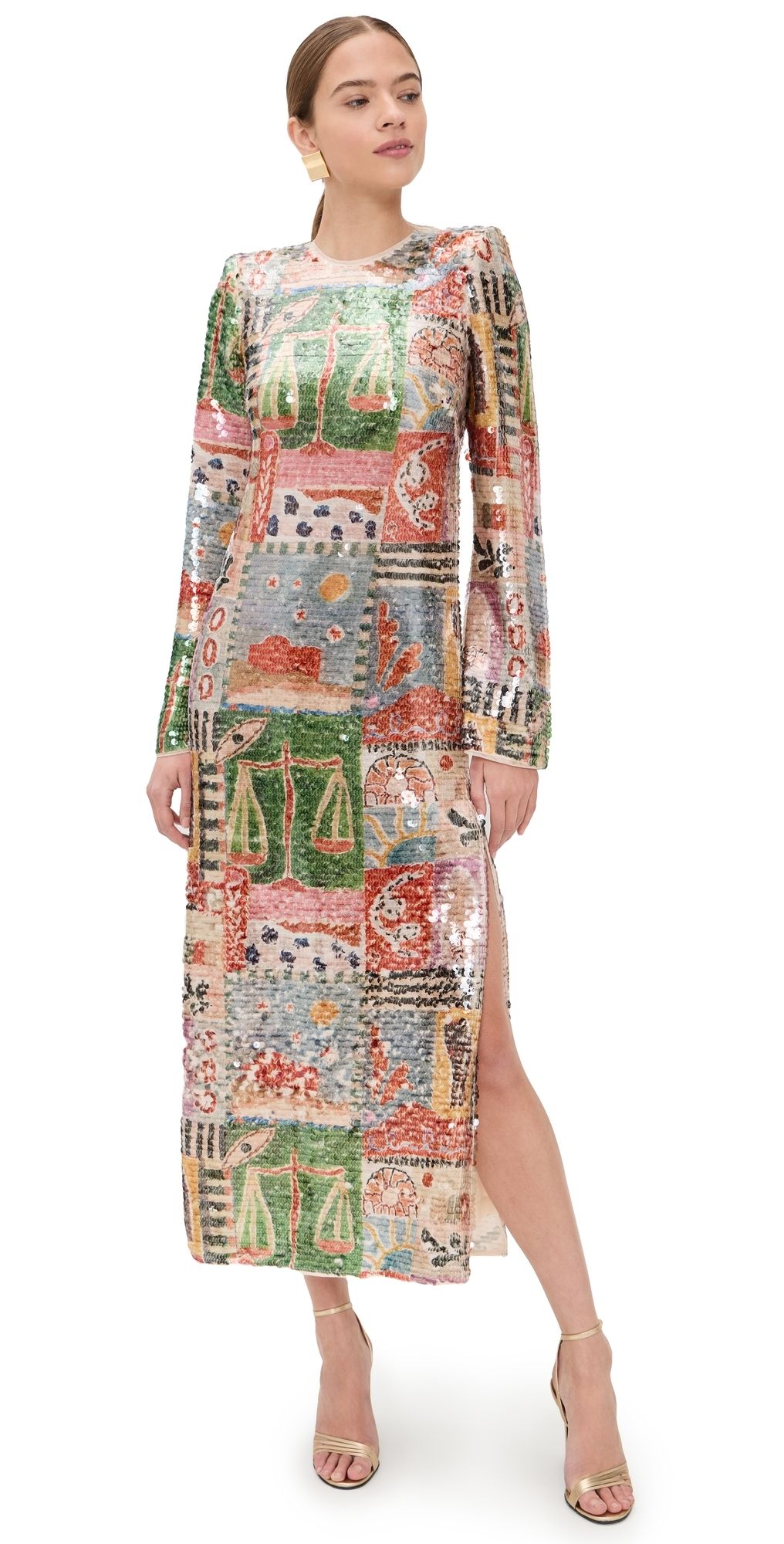 ALÉMAIS Lumira Sequin Gown Multi 6