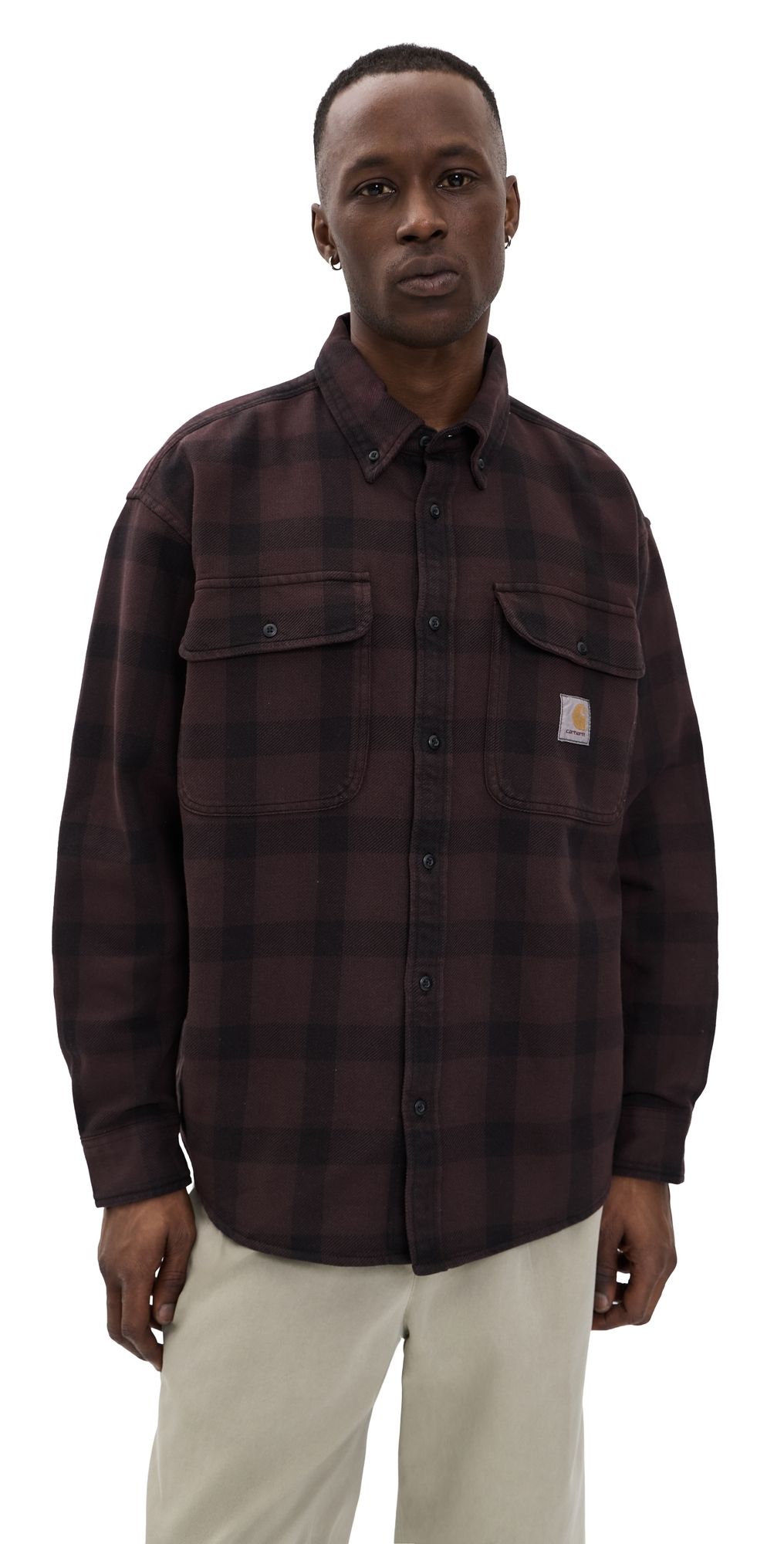 Carhartt WIP Long Sleeve Edmands Shirt Edmands Check/Natural/Palis S