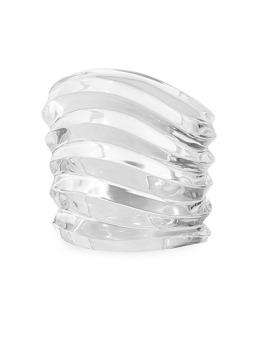 Women's Liquid Lucite Wide Ripple Cuff - Clear