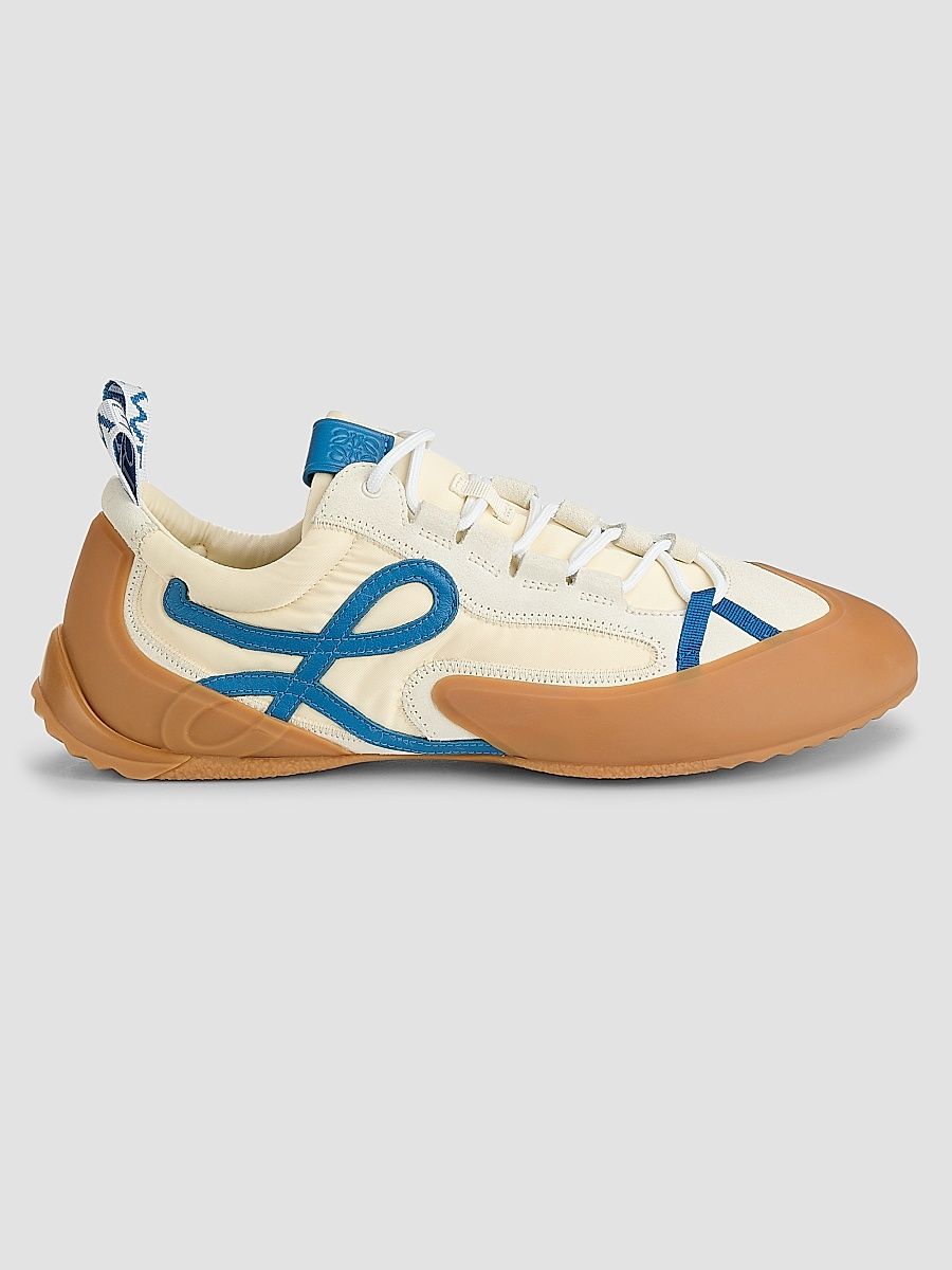 Men's Grip Nylon Sneakers - White Blue - Size 13