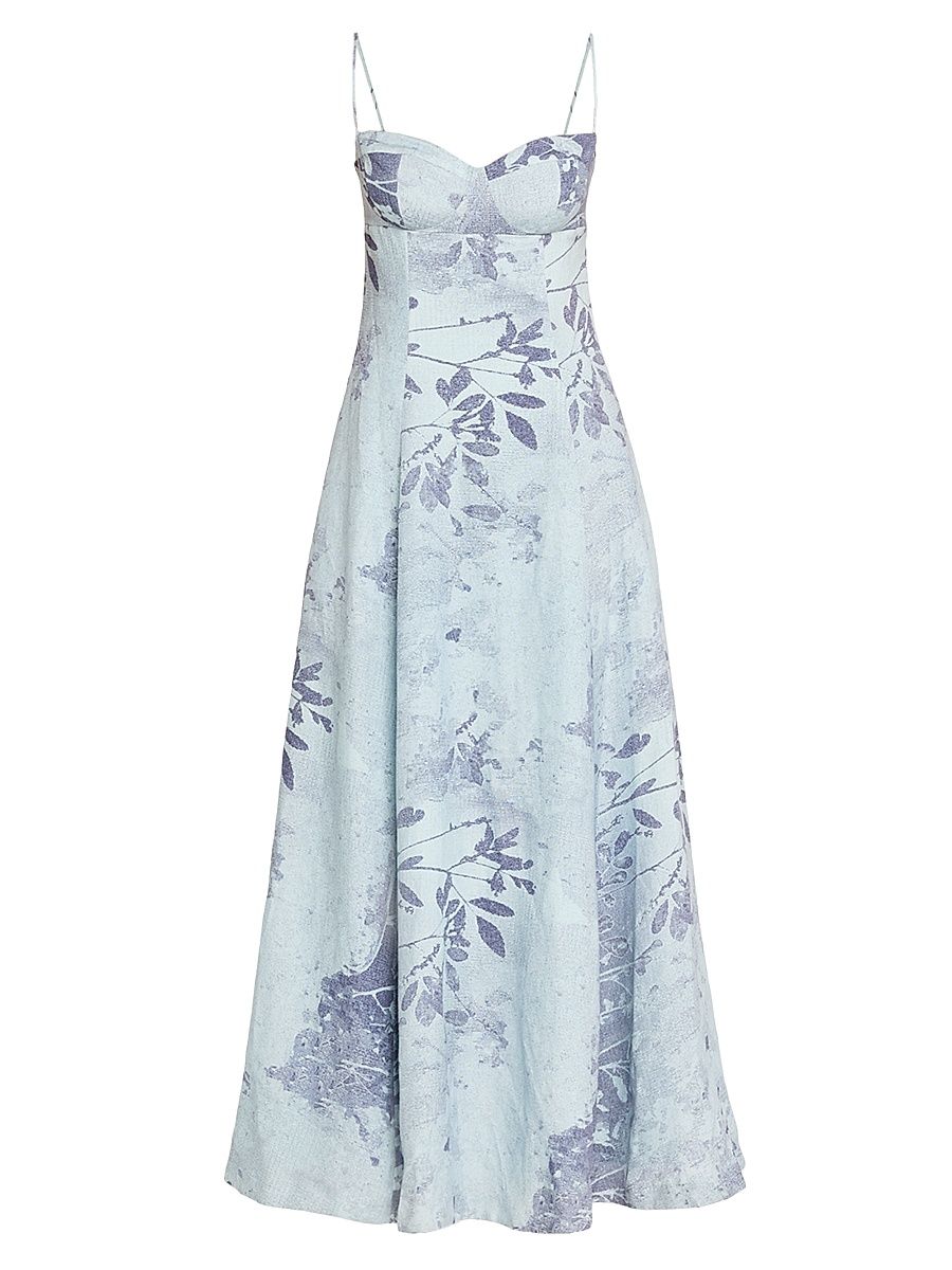 Women's Rudie Floral Bustier Maxi Dress - Sky Floral - Size Small