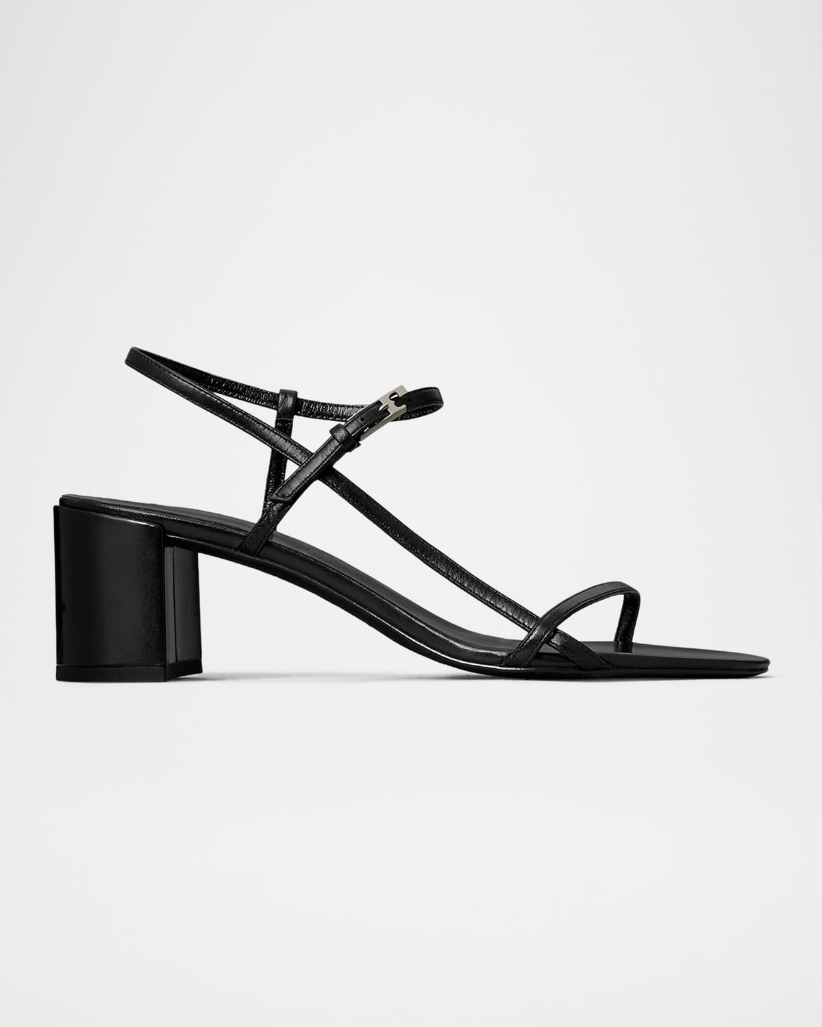 Gigi Leather Block-Heel Sandals