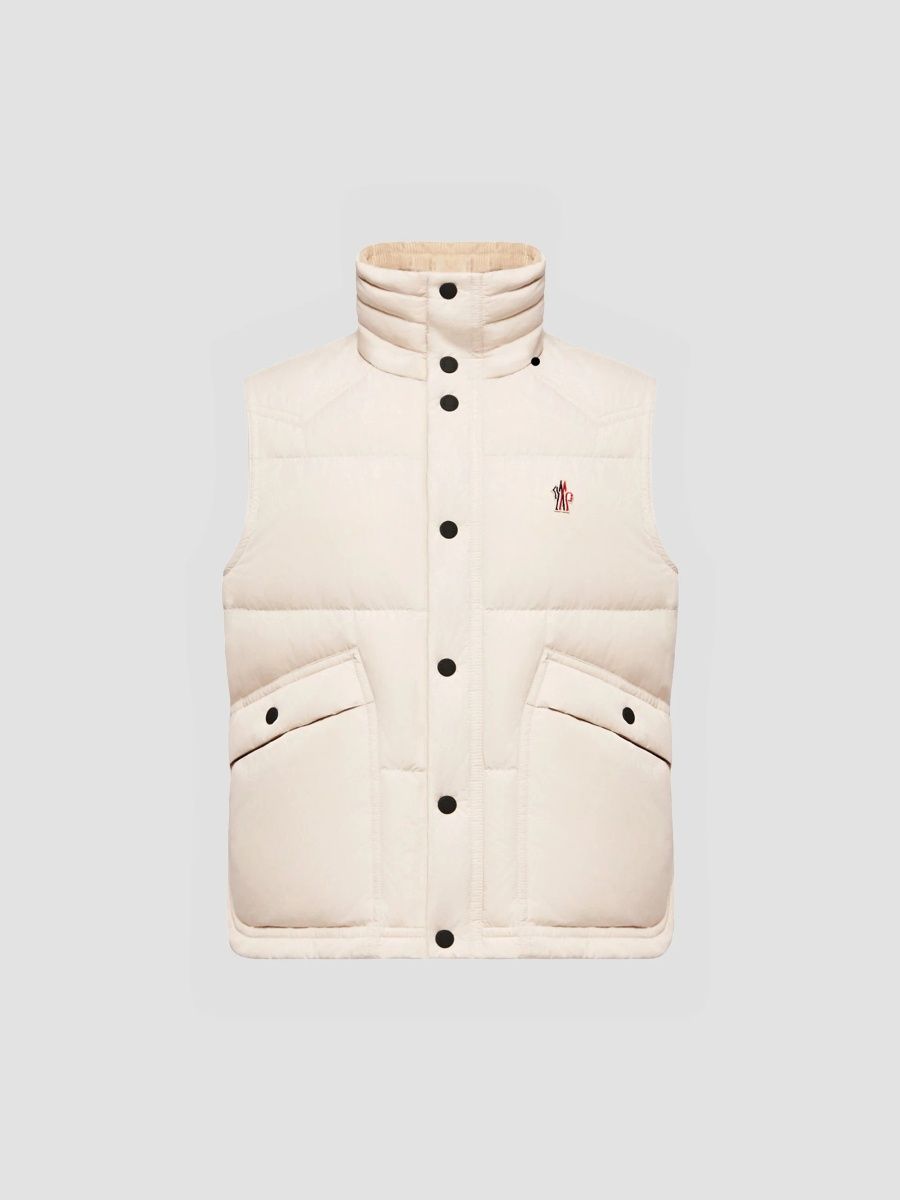 Moncler Grenoble Men's Evans Down Vest - Light Beige - Size XXL