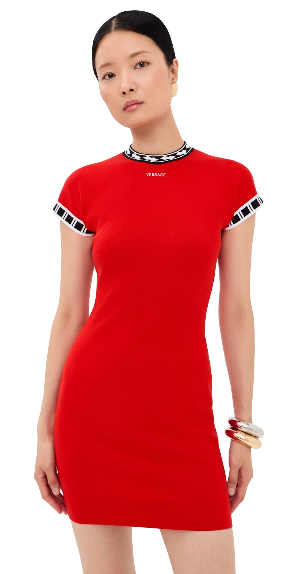 Versace Knit Dress Scarlet 40