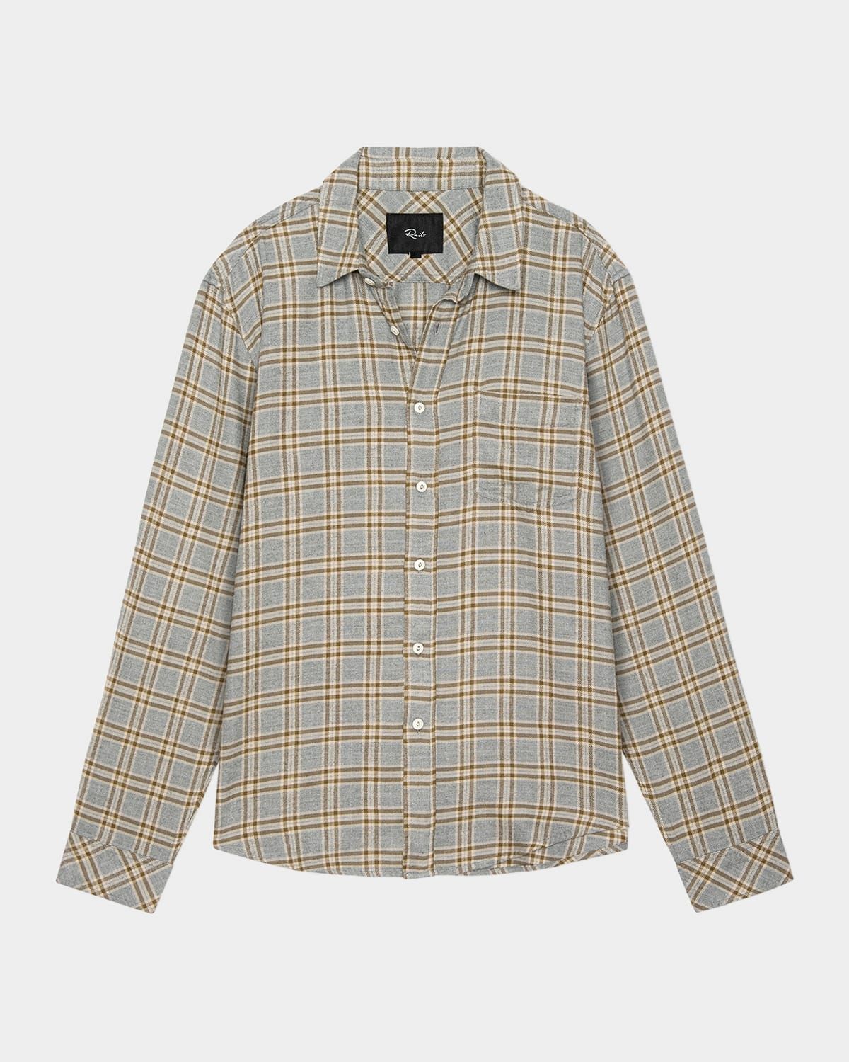 Men & apos;s Lennox Brushed Cotton Plaid Button-Down Shirt