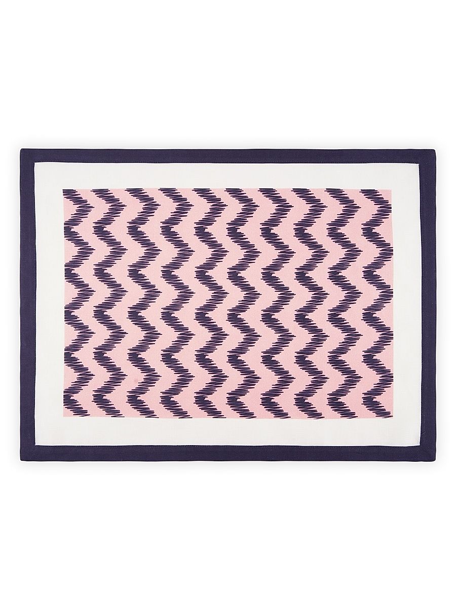 Jaipur 2-Piece Linen Placemat Set - Pink Blue