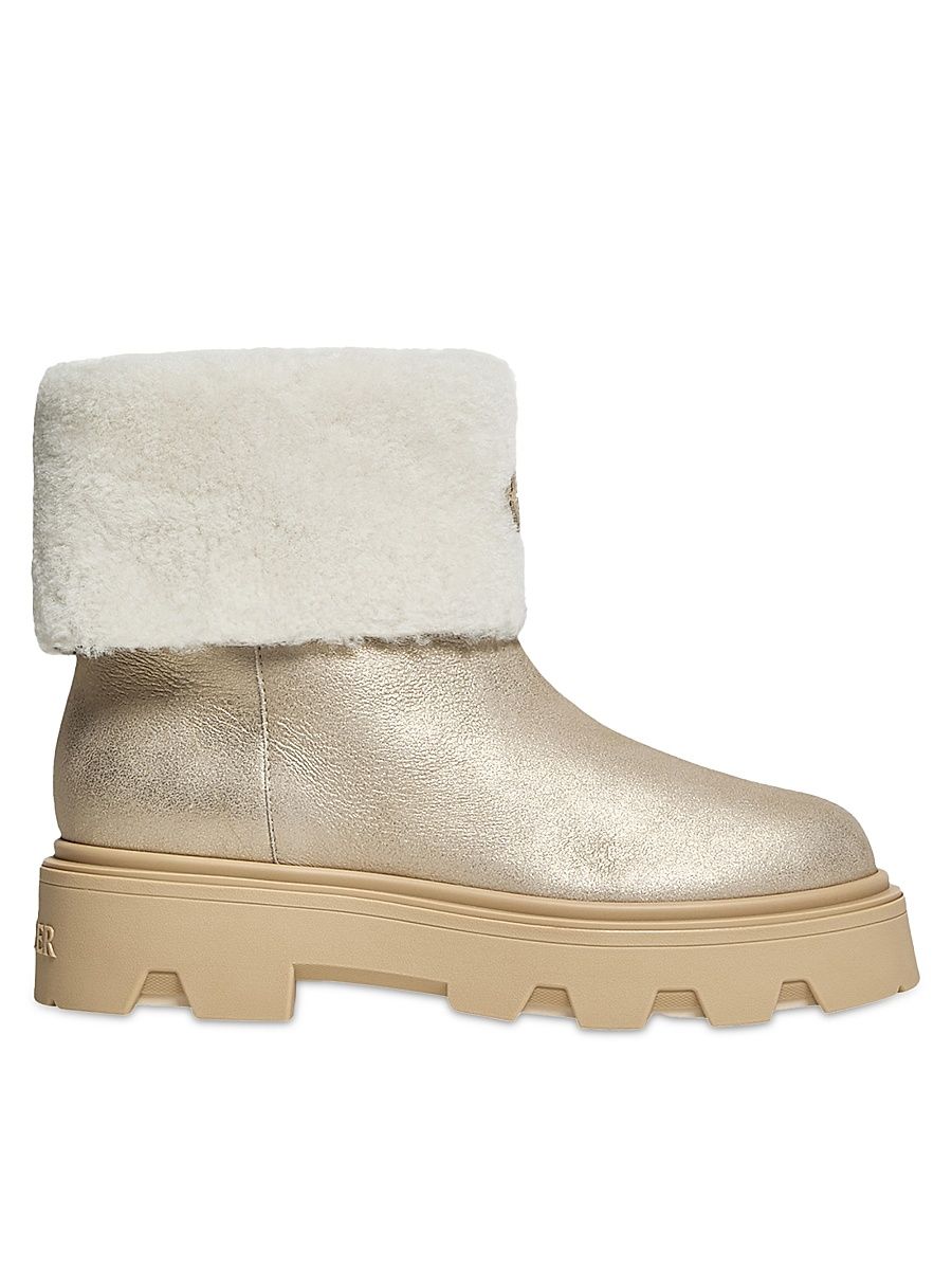 Women's Aurea Mid Boots in Shearling - Silver - Size 9.5