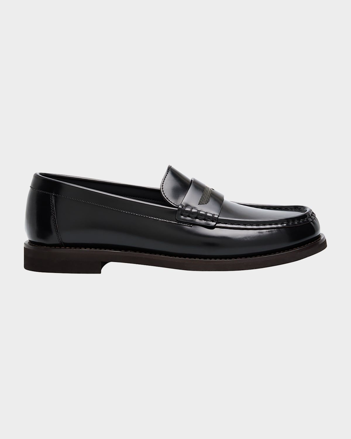 Leather Monili Penny Loafers