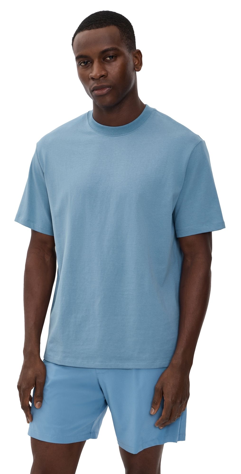 Beyond Yoga Softknit Cotton Tee Harbor Blue L