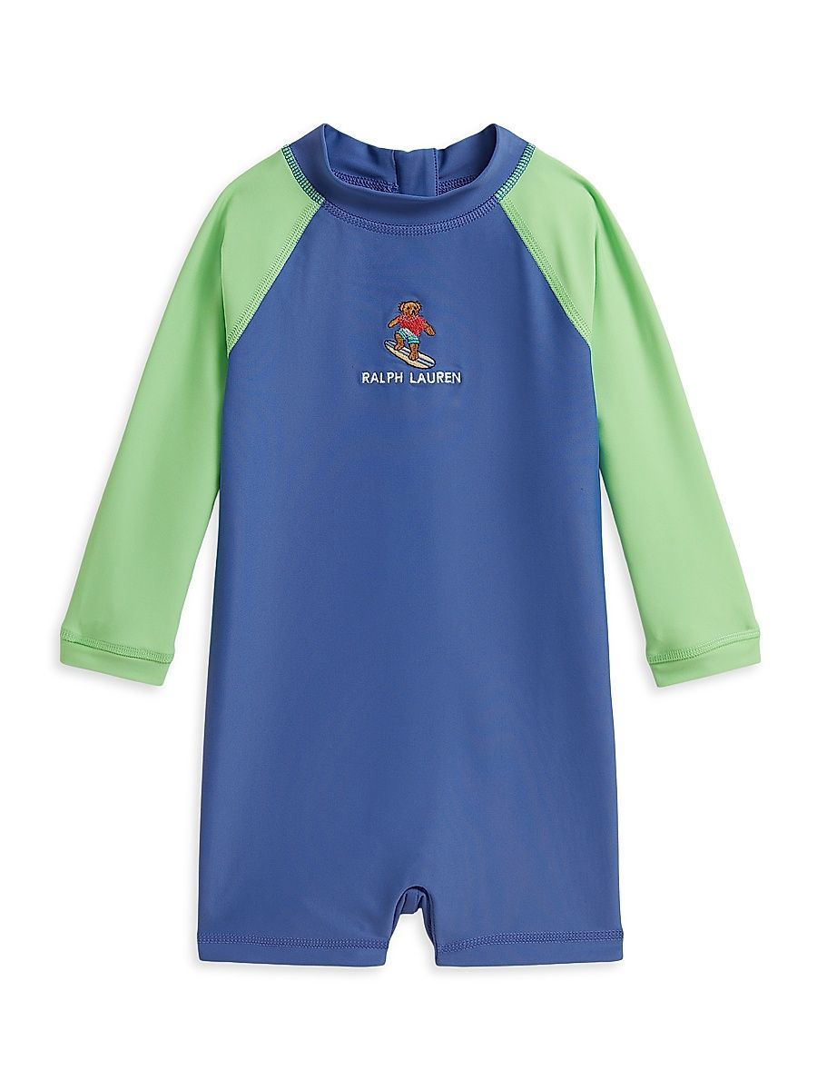 Baby Boy's Polo Bear Rashguard Shortall - Bai Blue - Size 18 Months