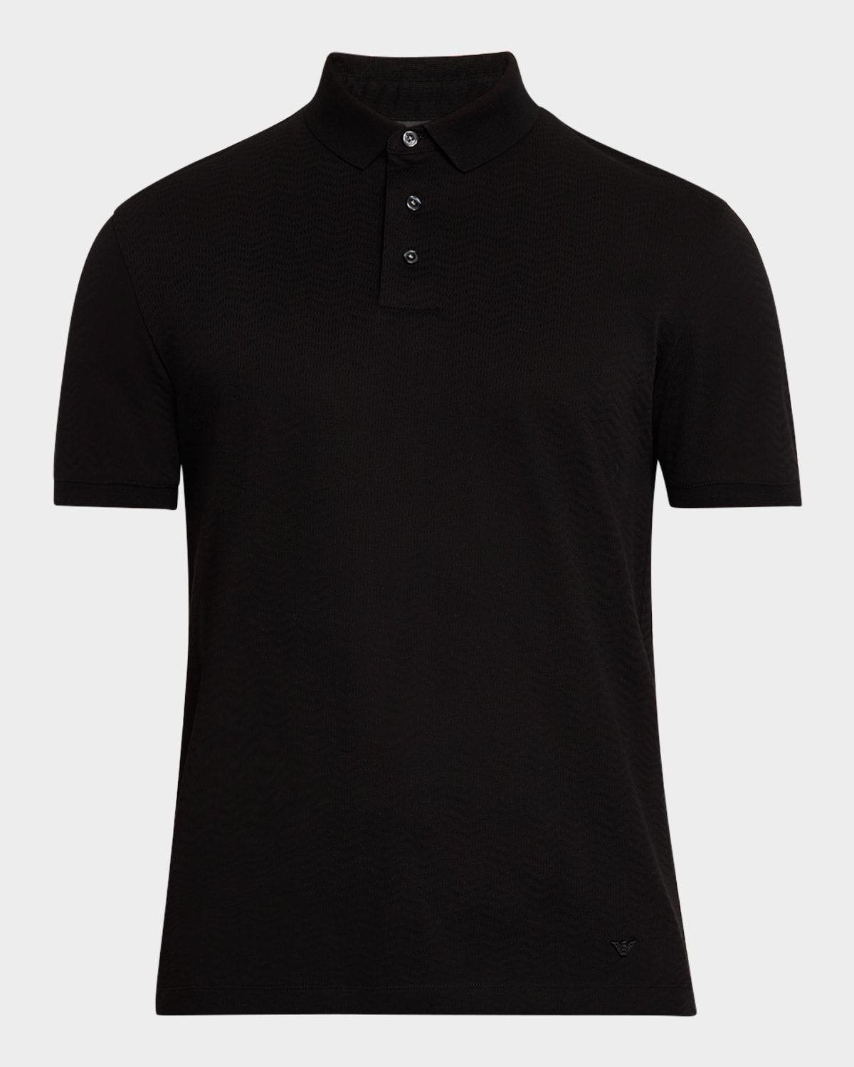 Men & apos;s Cotton Tonal Wave Polo Shirt