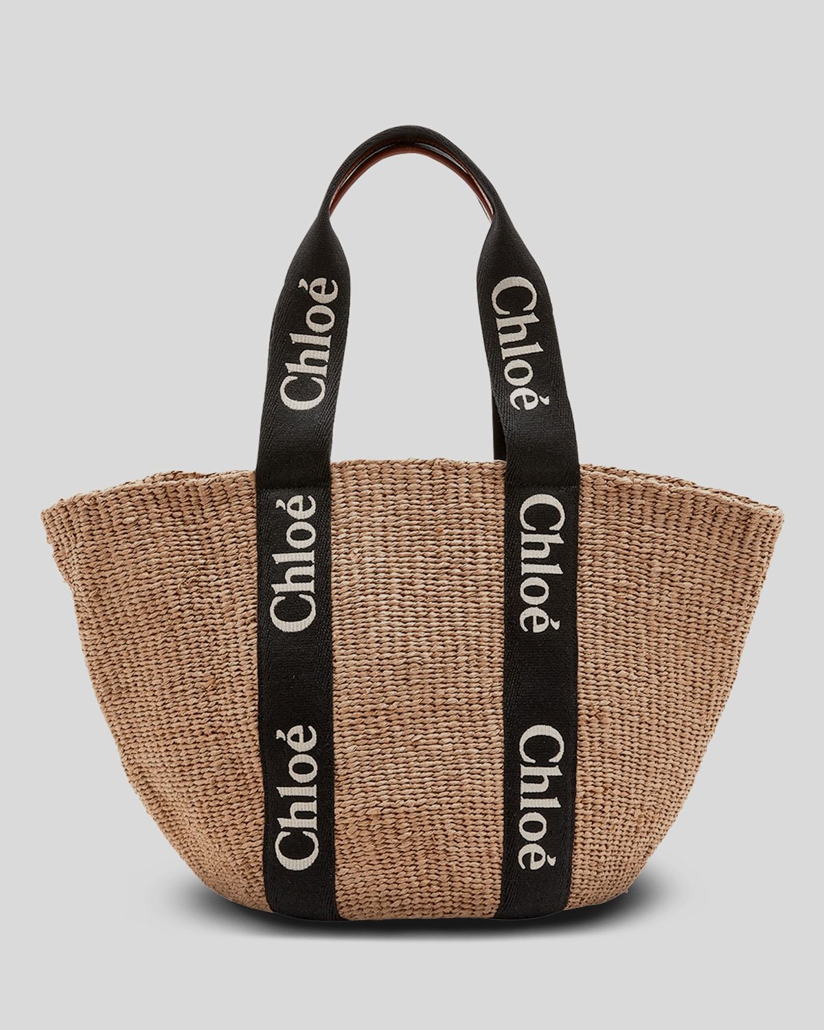 Woody Large Mifuko Basket Bag with Logo Webbing