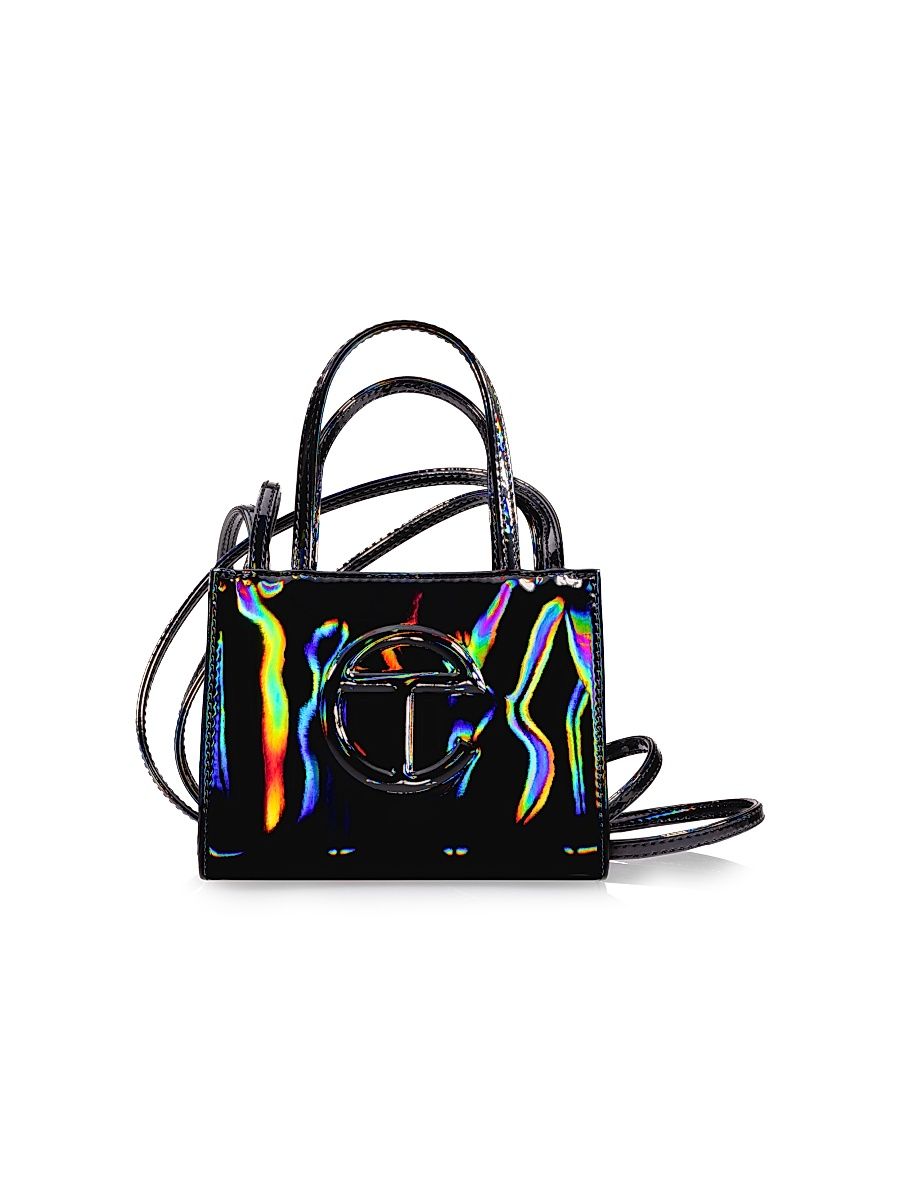 Men's Small Rainbow Shopping Bag - Black Rainbow