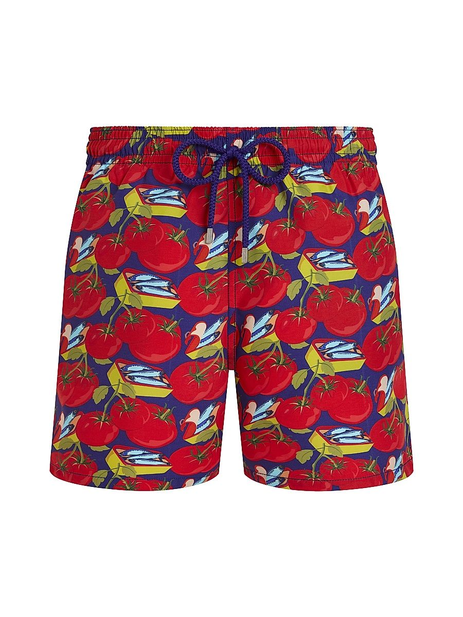 Men's Sardine & Tomato Swim Shorts - Red - Size XXL