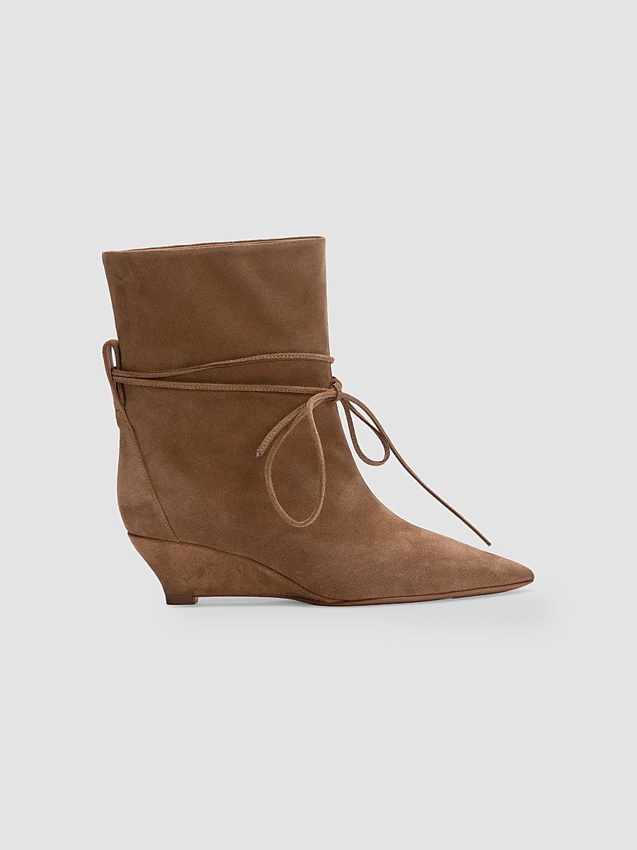 Women's Gemma Suede Wedge Boots - Dark Yellow - Size 10