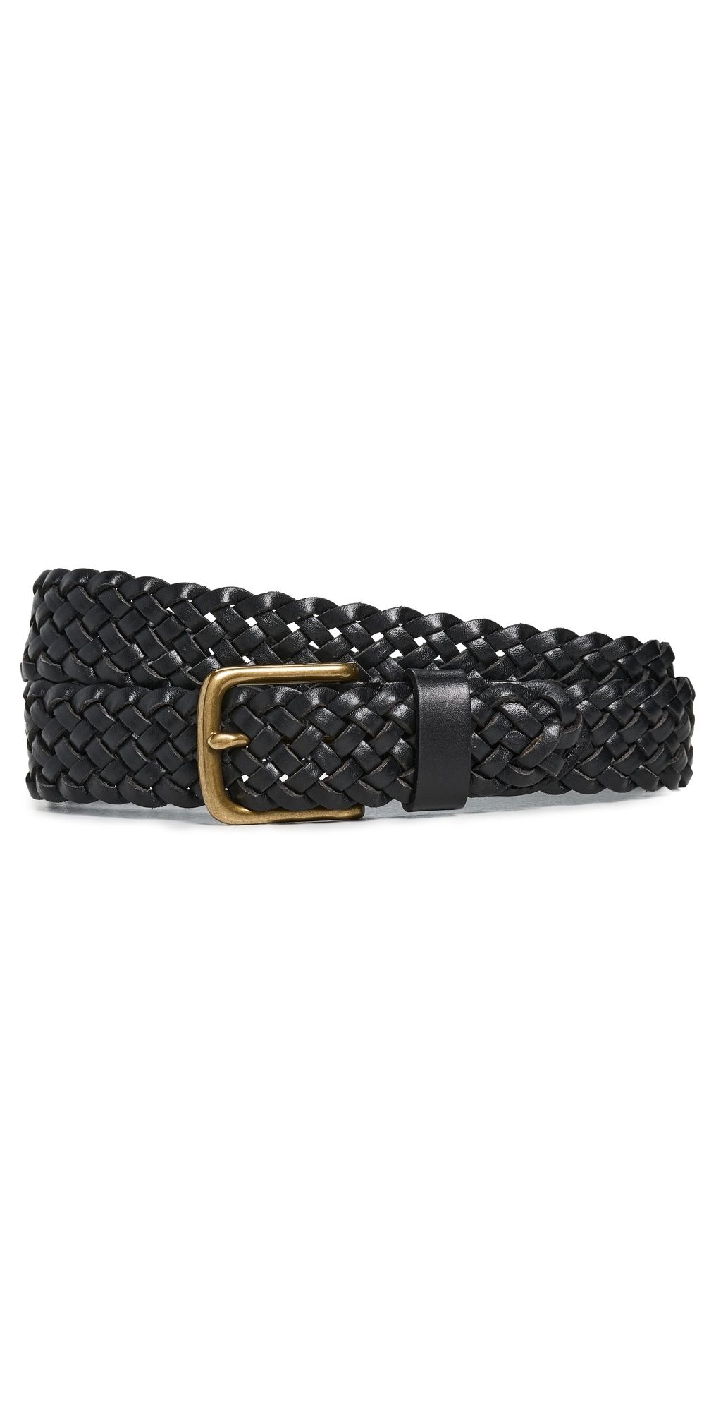 Madewell Braided Leather Belt Black L