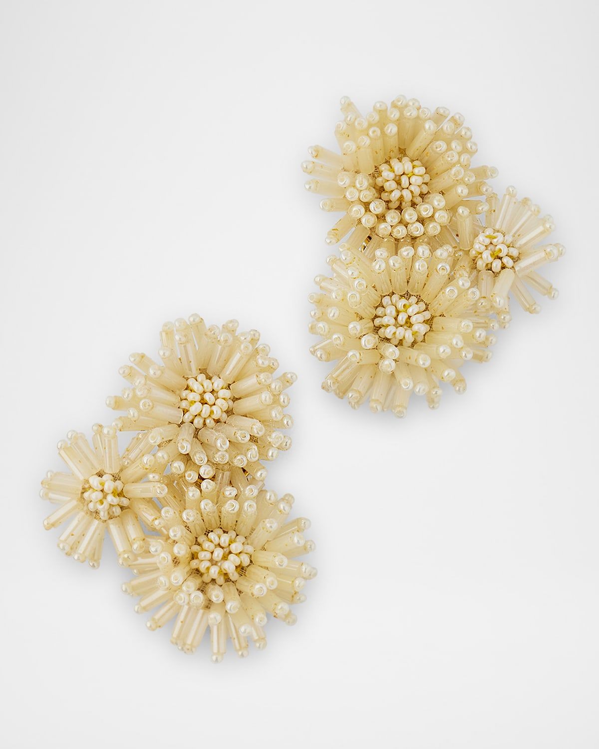 Pom-Pom Flower Stud Earrings