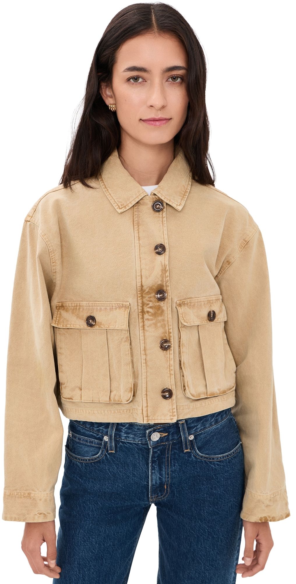 perfectwhitetee Paloma Canvas Jacket Warm Ochre L