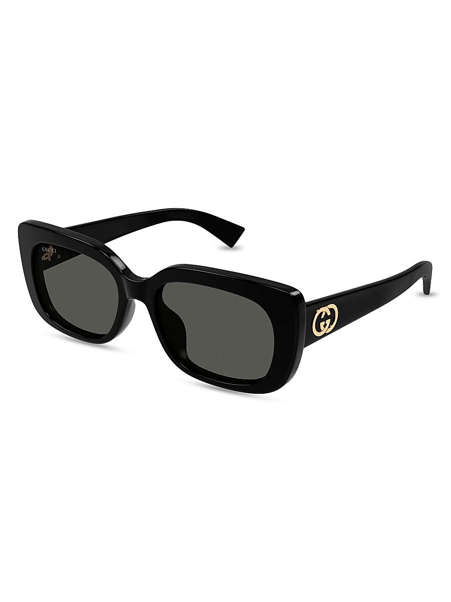 Women's GG Muse 55MM Square Sunglasses - Black