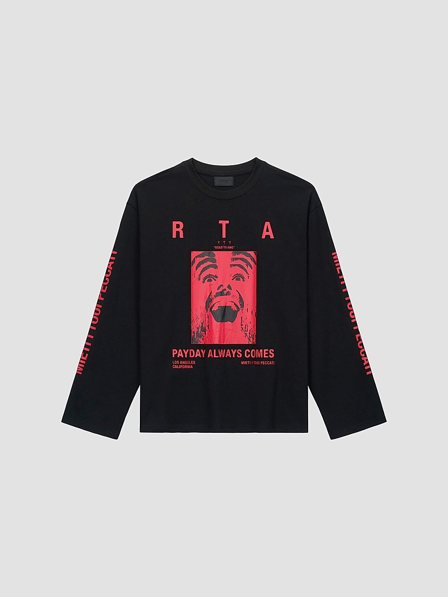Men's Curva Ultra Marceau Oversized Long-Sleeve Shirt - Black Payday - Size XXL