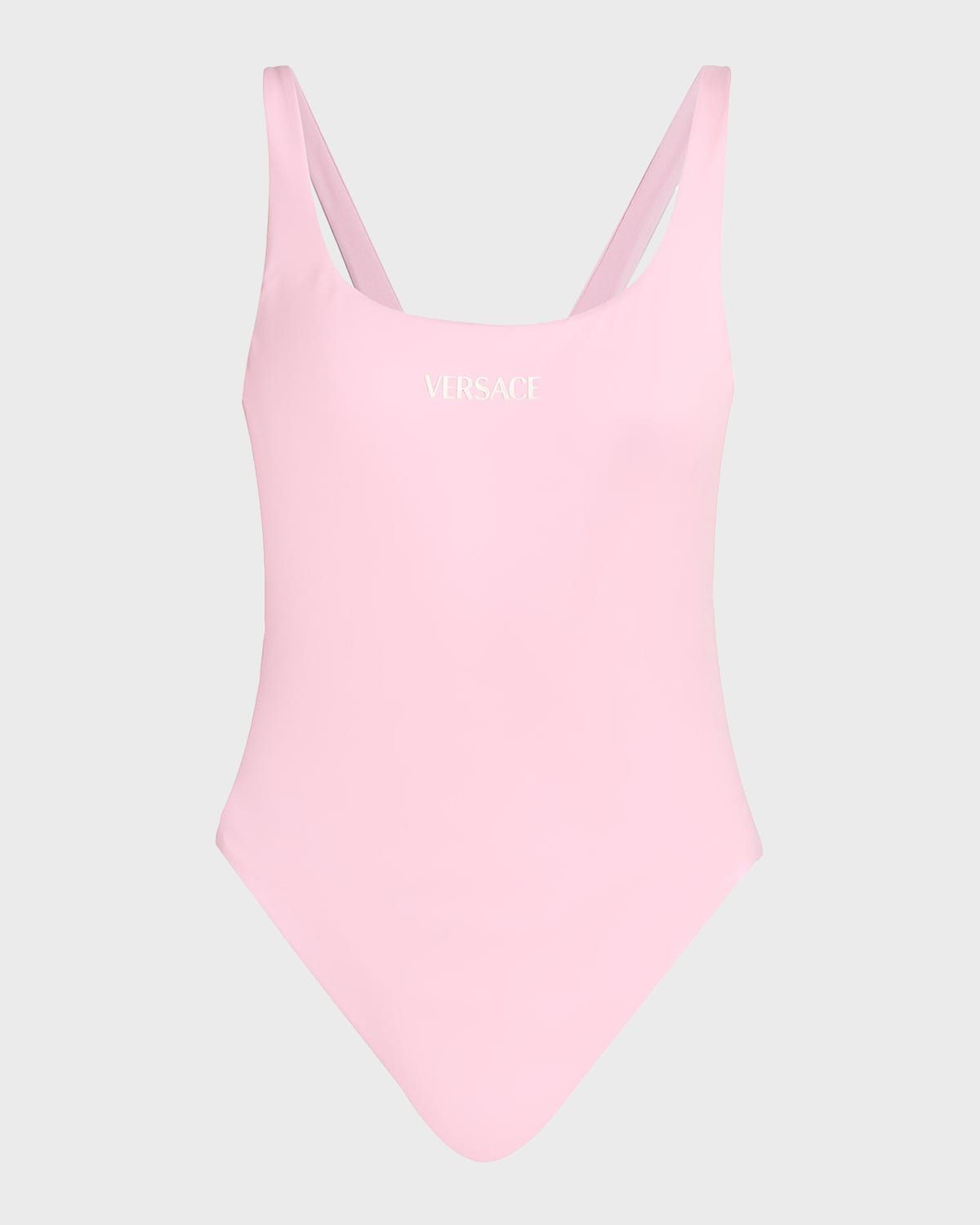 Stamped Logo One-Piece Swimsuit