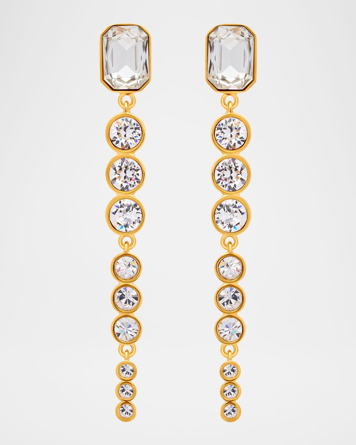 Cascading Rhinestone Dangle Earrings