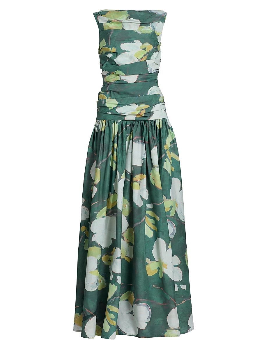 Women's Readyham Floral Sleeveless Maxi Dress - Dark Plum Forrest - Size 12