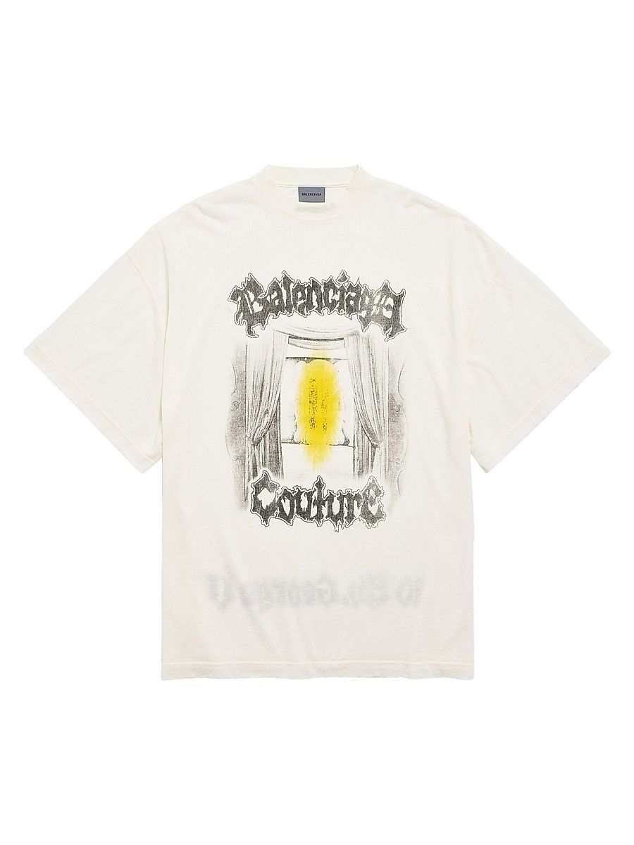 Women's Salon De Couture Shaped T-Shirt - Cream - Size Large