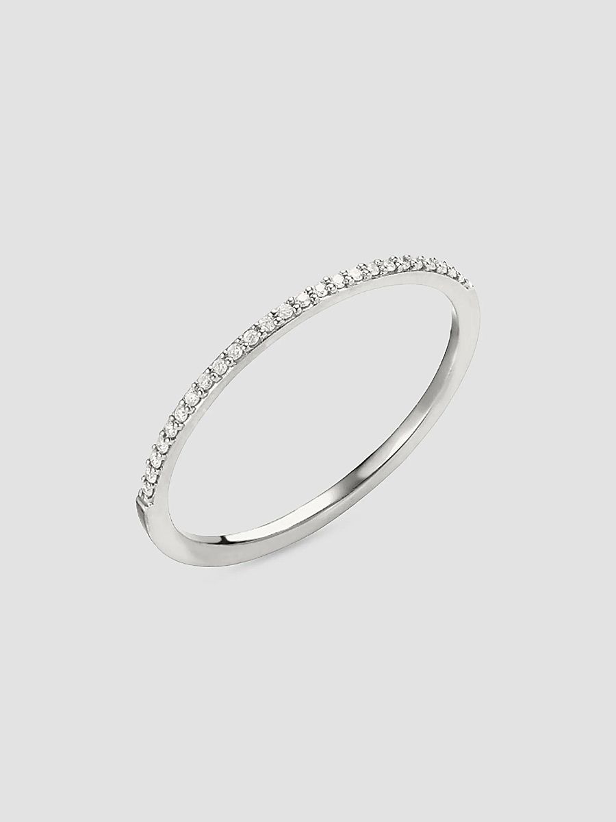 Lana Women's 14K Yellow Gold & 0.07 TCW Diamond Stackable Band - White Gold - Size 7