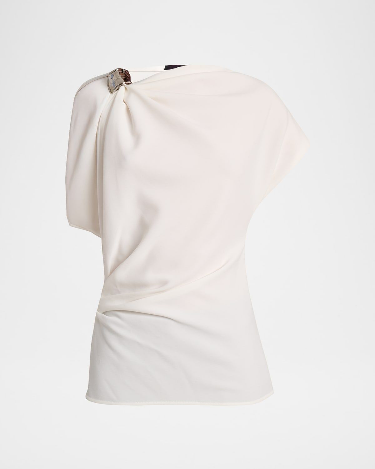 Malika Draped Short-Sleeve Top