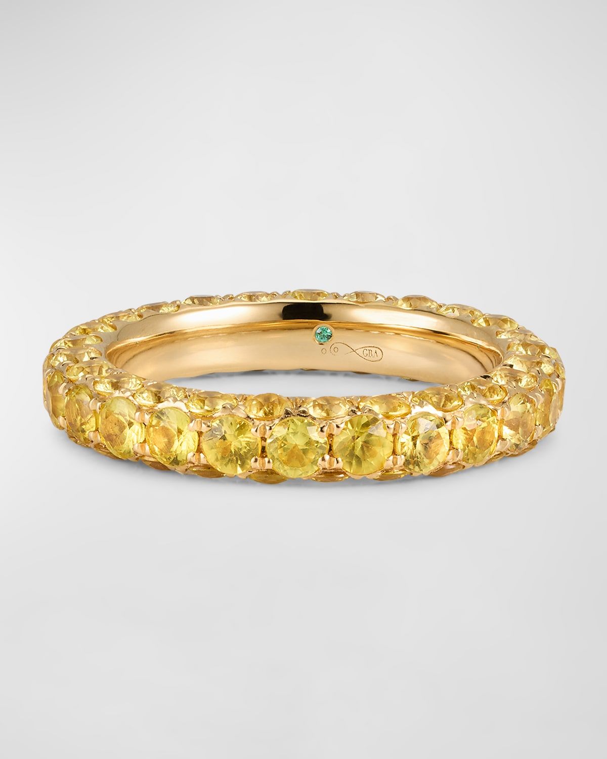 18K Yellow Gold Tsavorite 3-Sided Ring