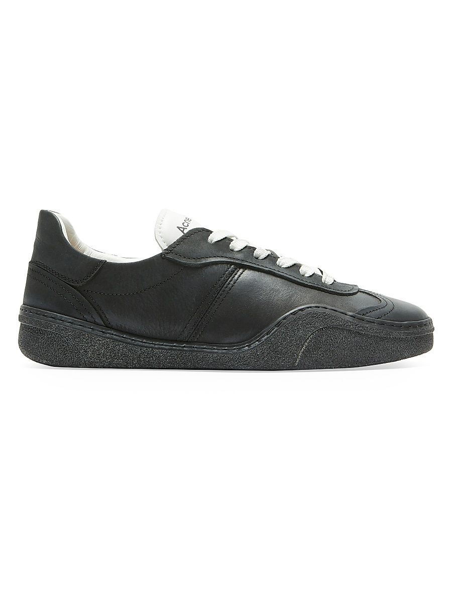 Men's Bars Nubuk Leather Low-Top Sneakers - Black - Size 11