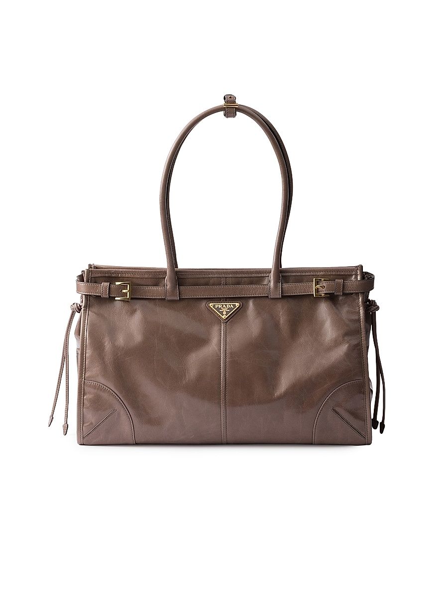 Women's Bonnie Large Leather Top Handle Bag - Medium Grey