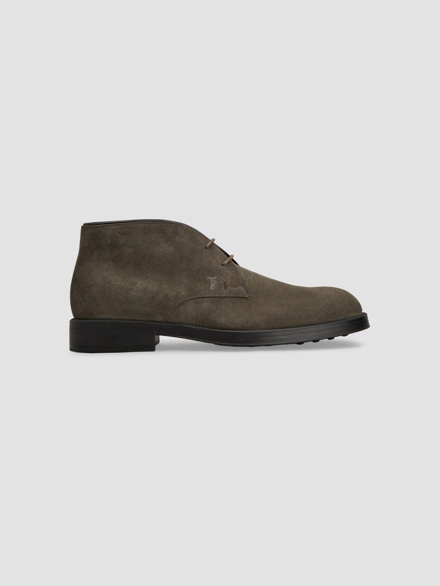 Tod's Men's Suede Desert Boots - Dark Brown - Size 13.5