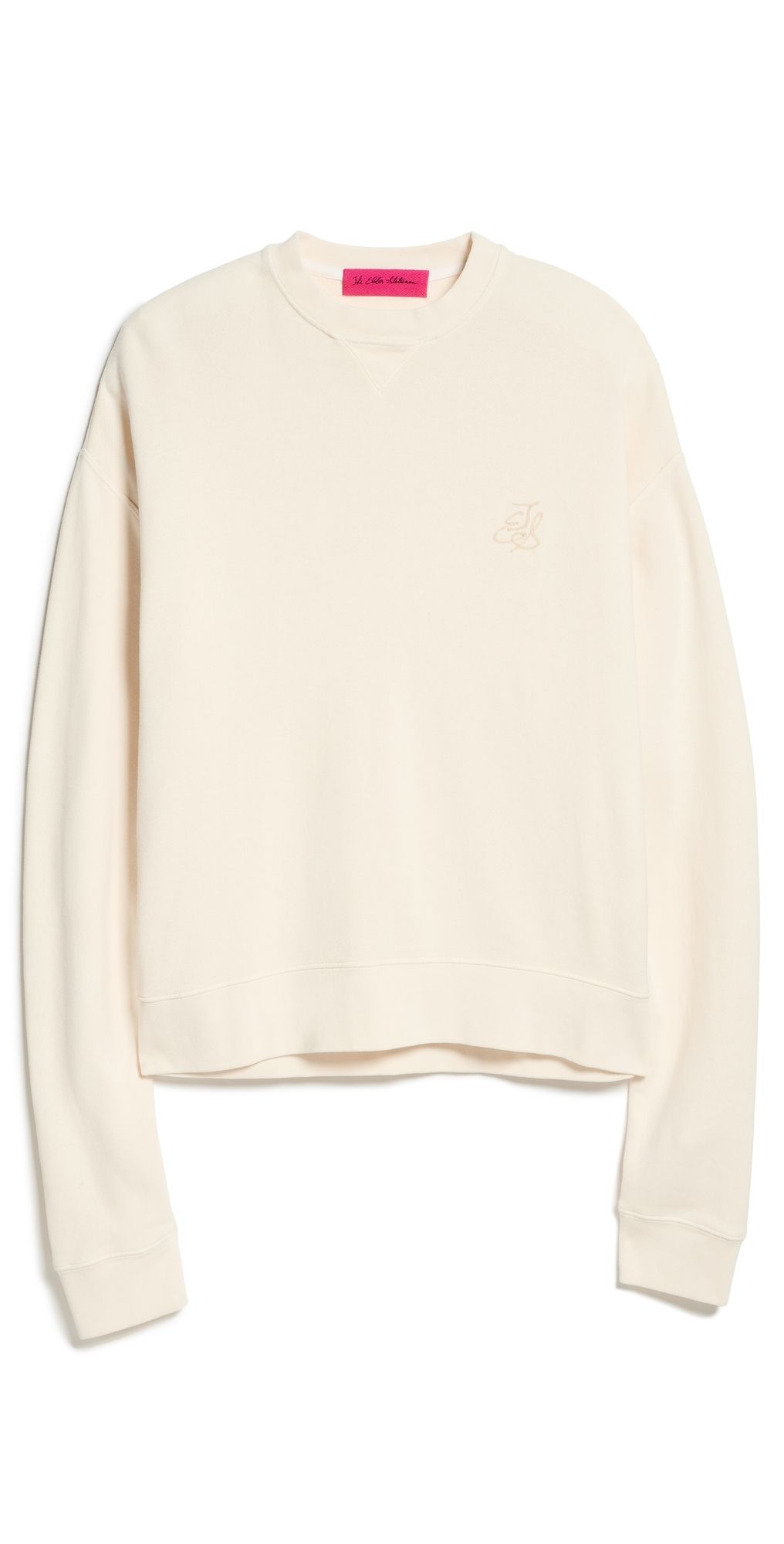 The Elder Statesman Unisex Daily Crew Neck Sweater Ecru S