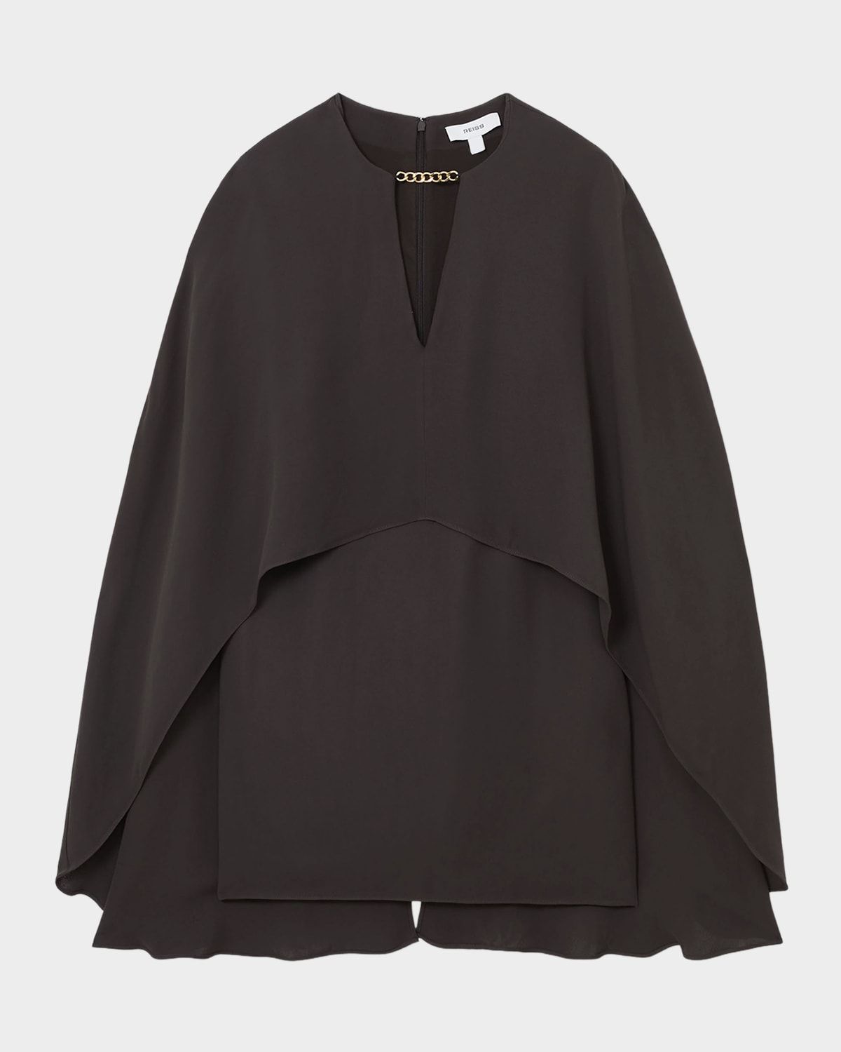 Cassidy Chain-Detail Mini Cape Dress