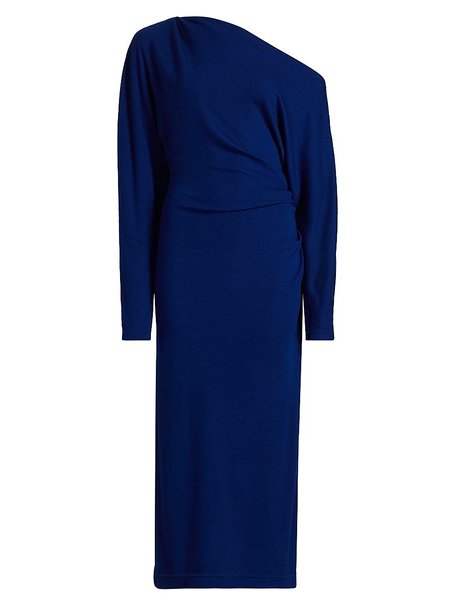Women's Sonny Jersey Asymmetric Midi-Dress - Yves Blue - Size XL