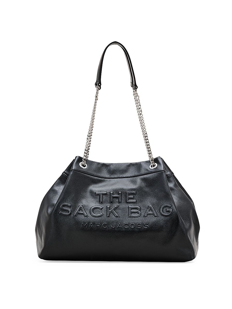 Women's The Large Chain Sack Bag - Black