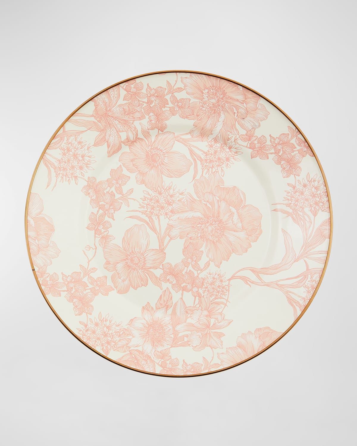 Rosy English Garden Enamel Dinner Plate