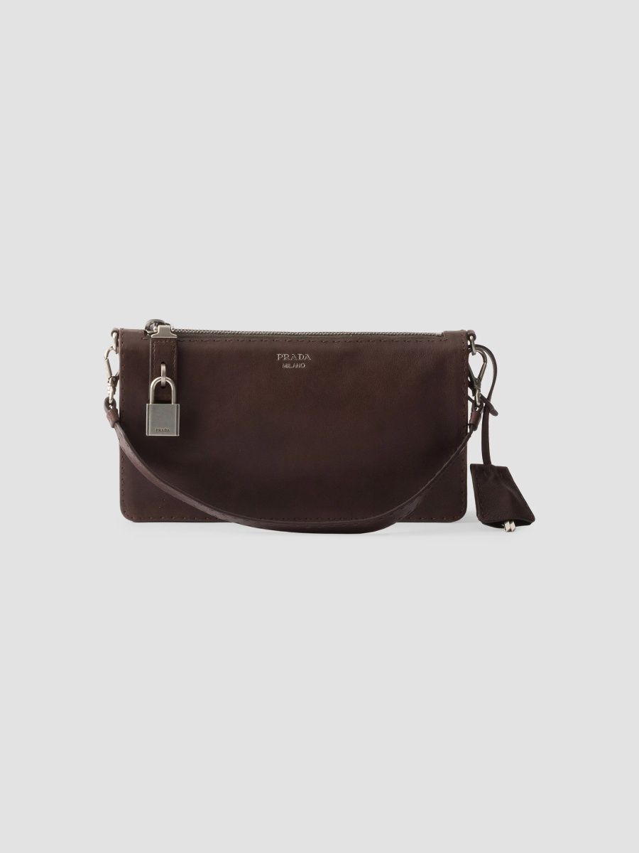 Prada Women's Nappa Leather Pouch - Brown
